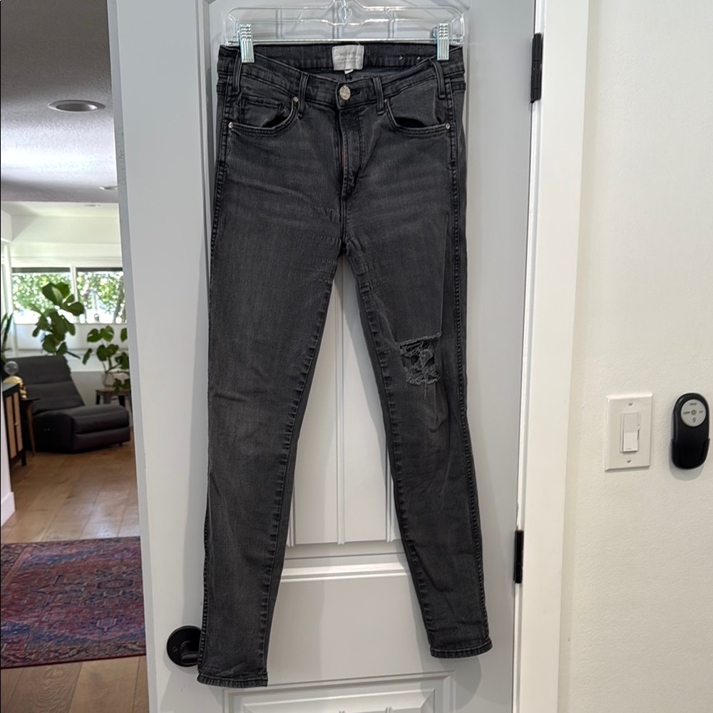 McGuire Denim Gray Skinny Jeans with Distressed Details